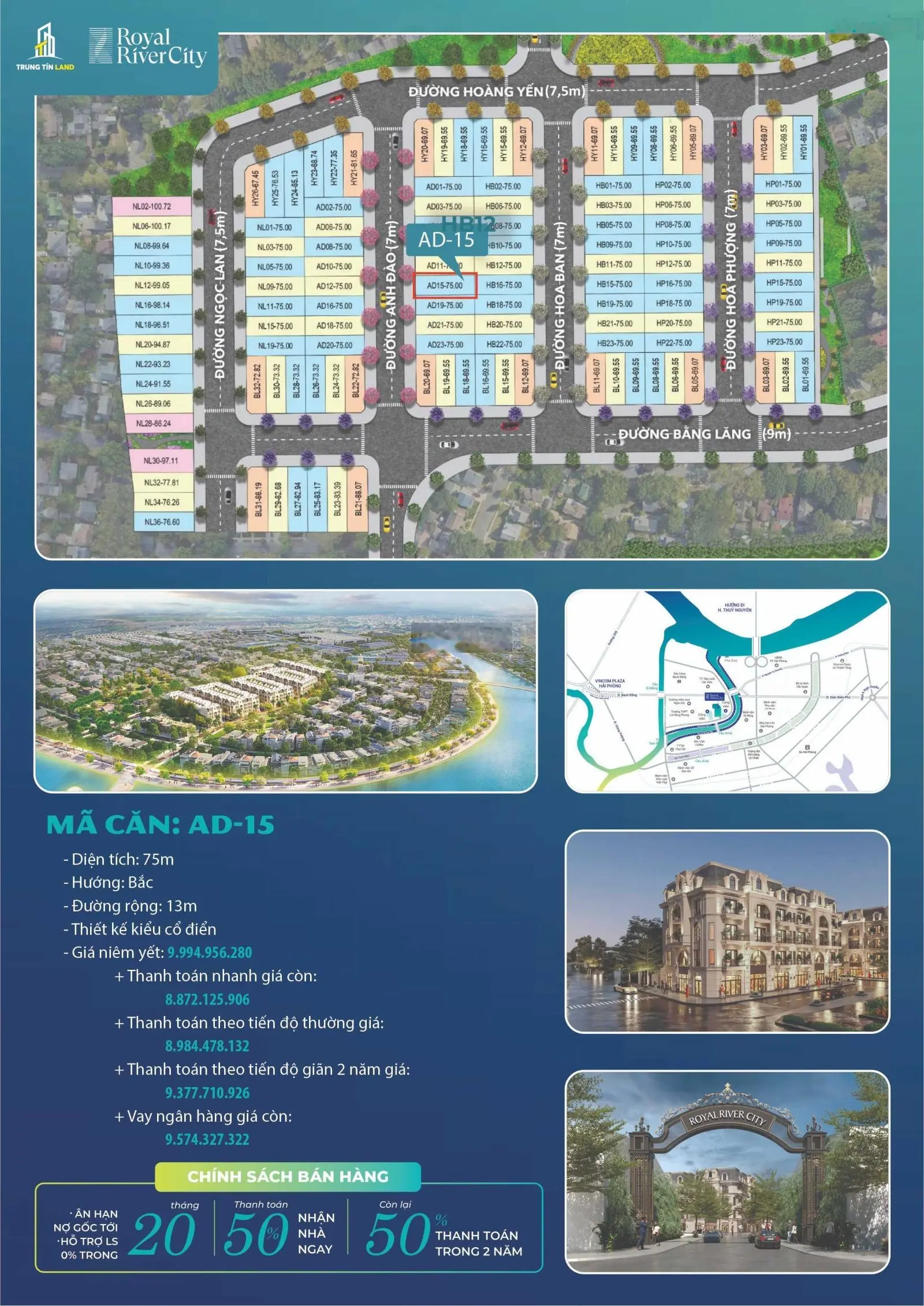 Biệt thự Royal River City 80 Hạ Lý - Trời Âu thu nhỏ, Paris giữa lòng Hải Phòng