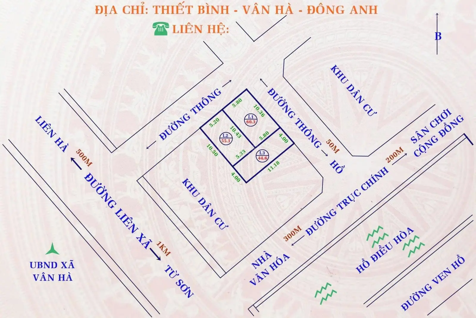 Siêu phẩm Lô Góc 2 mặt tiền Thiết Bình - Vân Hà giá chỉ hơn 2 tỷ. Diện tích: 60m2 Mặt