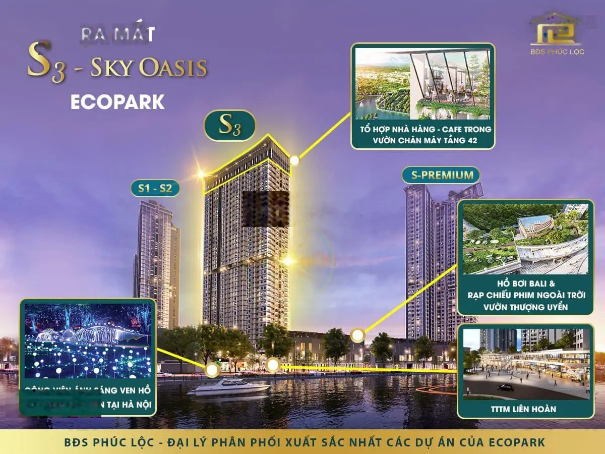 Bán căn hộ Sky Oasis 3 phòng ngủ, ban công Đông Nam, có sổ đỏ giá tốt tại Ecopark