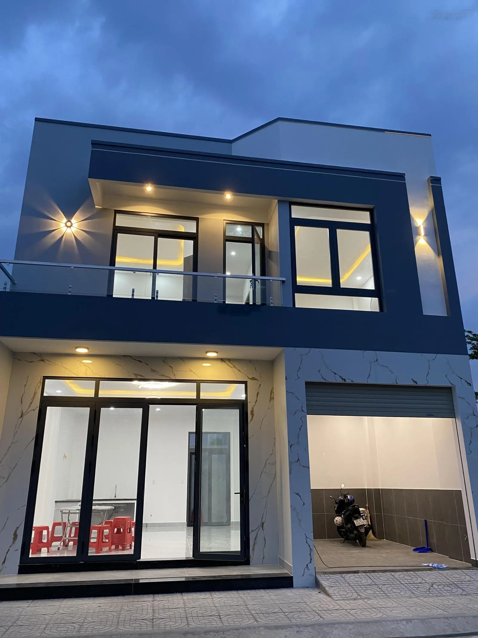 Bán nhà 1trệt 1lầu hoàn công đầy đủ xã Tân Phú Trung, Củ Chi SHR đầy đủ nội thất.