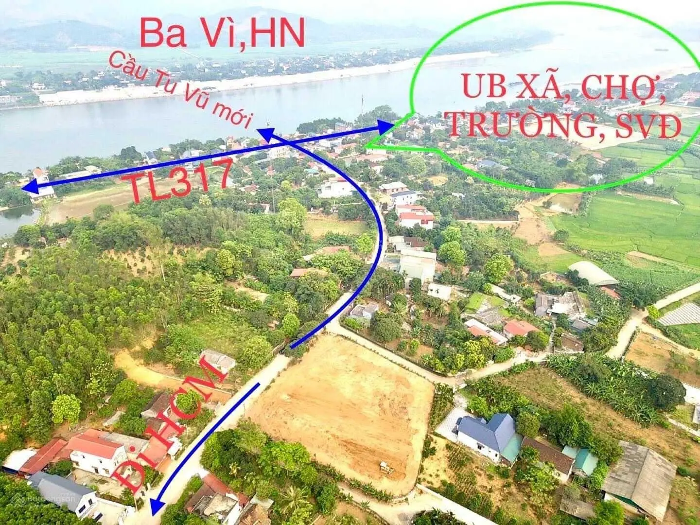 Trung tâm Tu Vũ - Thanh Thuỷ. Trục chính nối cầu Tu Vũ sang Hà Nội. Giá từ 3xx đến 6xx triệu/lô