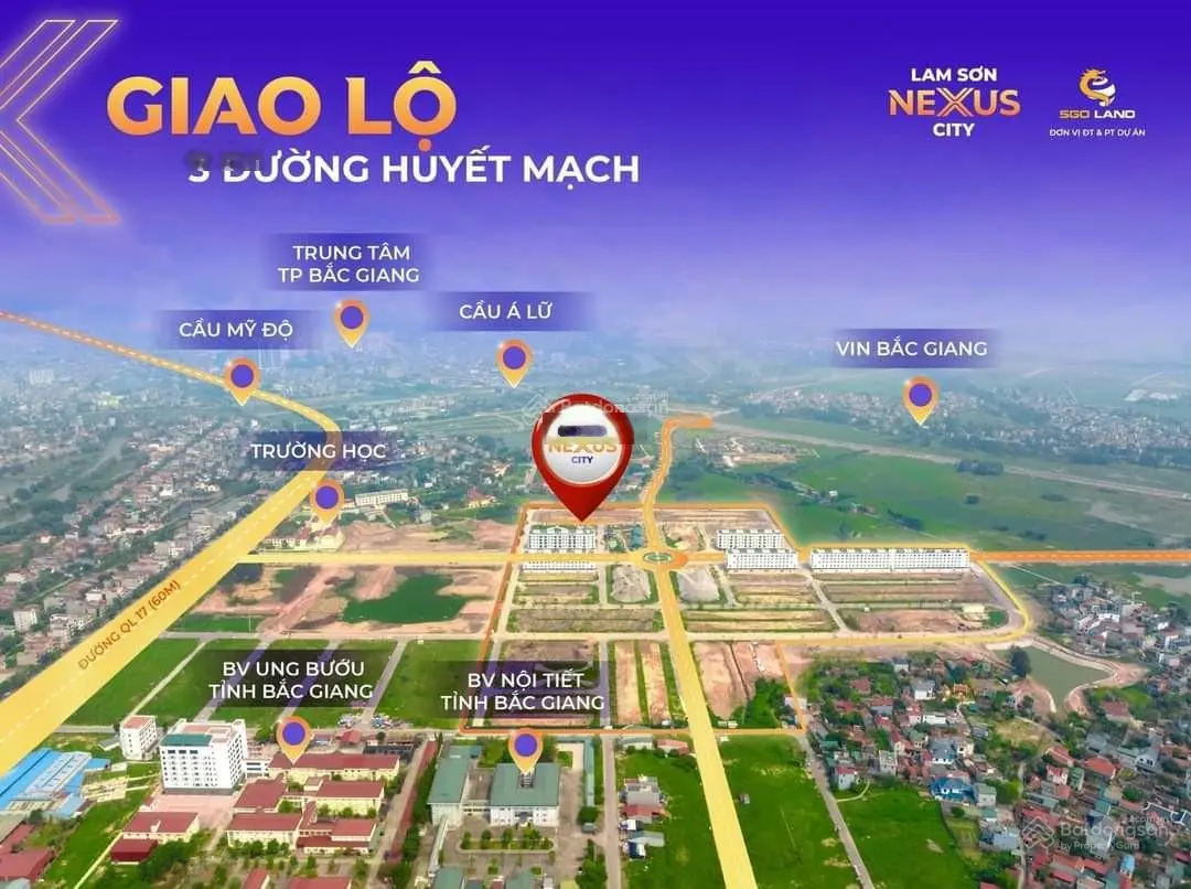 Bán lô OM9 Khu đô thị Lam Sơn Nexus Thành phố Bắc Giang, giá 2,4xx tặng ngay 4 chỉ vàng, không lỗi