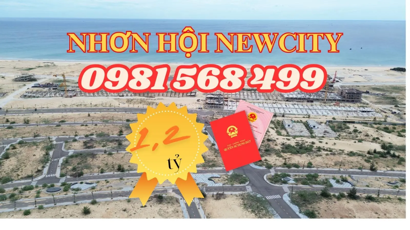 Nhơn Hội New City giá cắt lỗ sâu tháng 11/2024, giá rẻ nhất thị trường, LH 0981 568 *** giá 1tỷ2x/nền