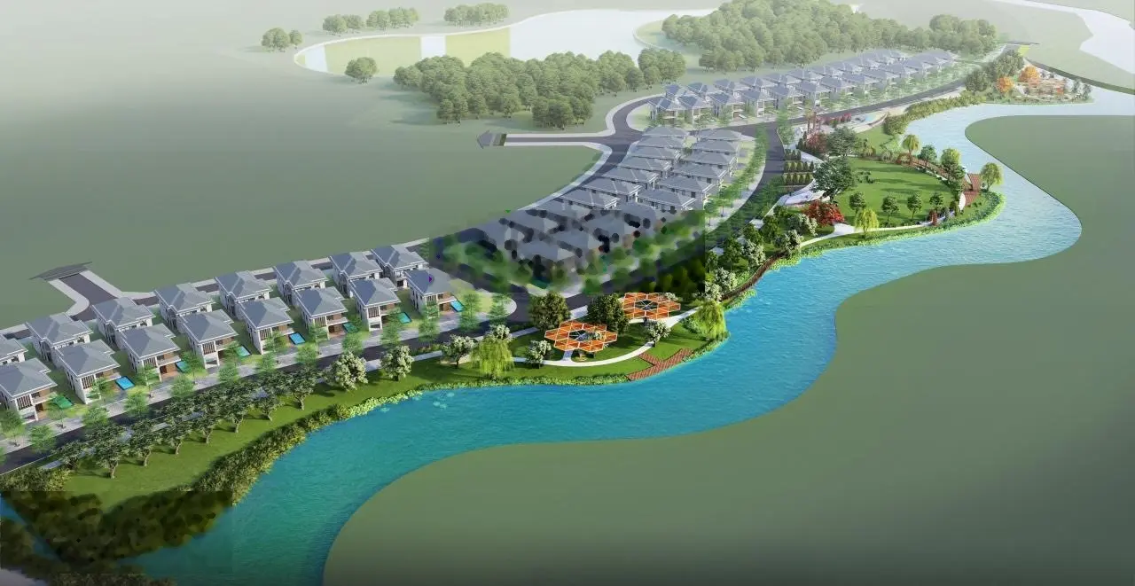 Bán đất nền biệt thự ven sông khu đô thị Phú Mỹ đã có sổ. Diện tích từ 300 - 500m2/ lô
