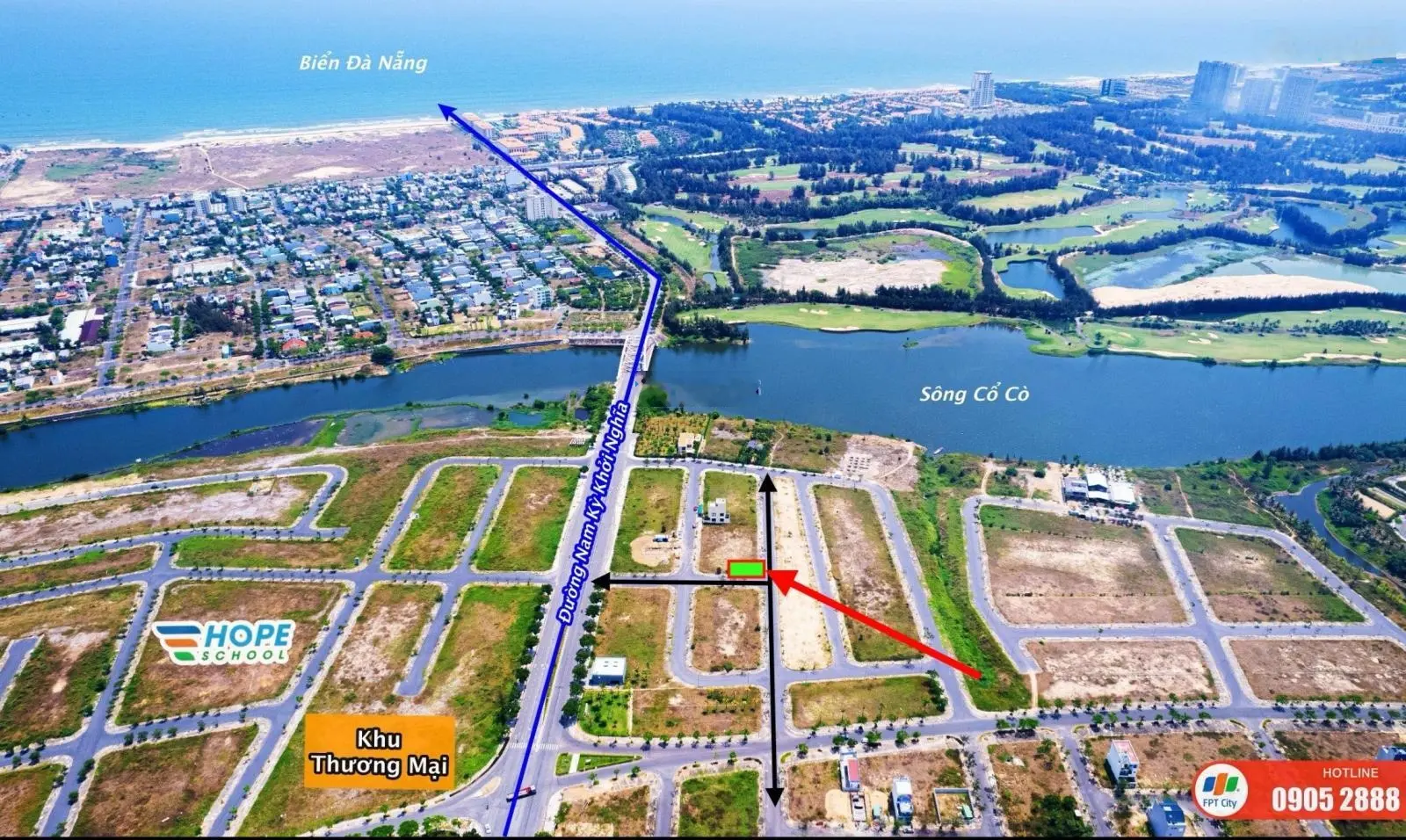 Cần Bán Lô góc đẹp sát sông và đường chính NKKN KHu R3 FPT City Đà Nẵng