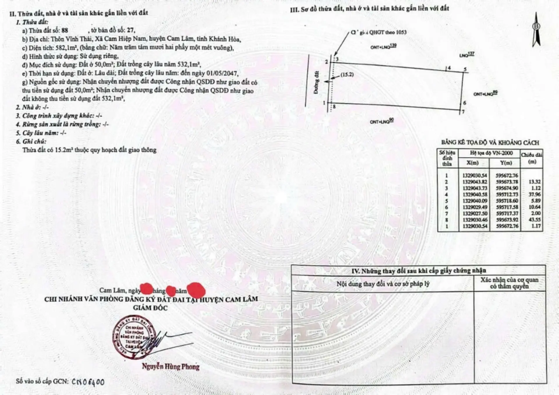 Chủ kẹt bank cần bán nhanh lô Cam Hiệp Nam giá rẻ bất ngờ