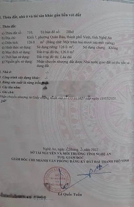 Bán đất chia Khối 7 Quán Bàu hạ tầng đường nhựa, gần trục đường lớn Ngô Gia Tự, Phan Bội Châu