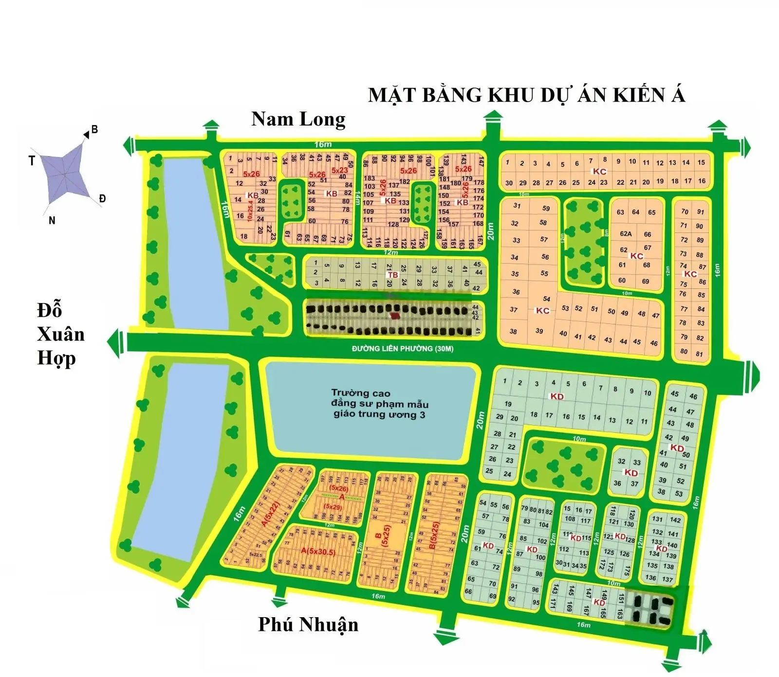 Đất biệt thự KDC Kiến Á, 200m2, Giá 75tr