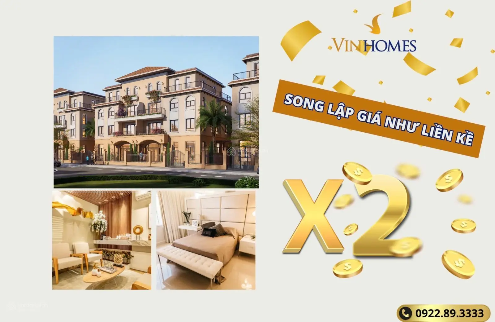 Nhượng lại xuất ngoại giao giảm 30% vinhomes đan phượng- căn góc vip 120m2-đường 40m lh: 0922893333