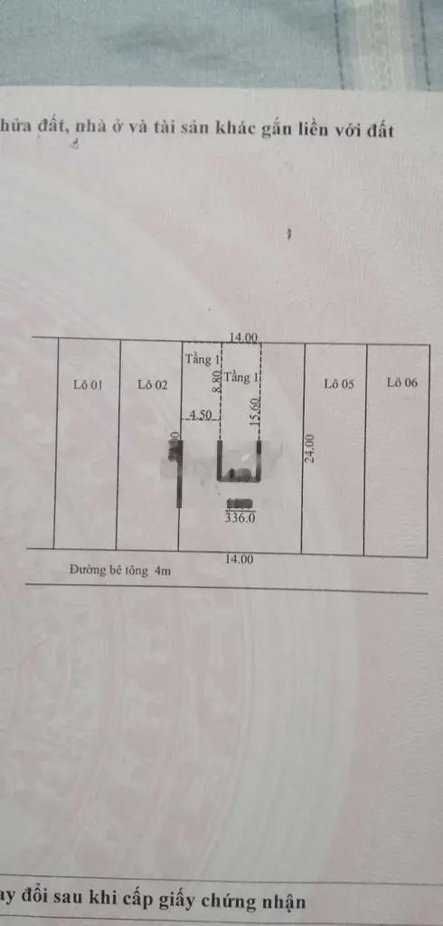 bán đất tặng nhà cap 4