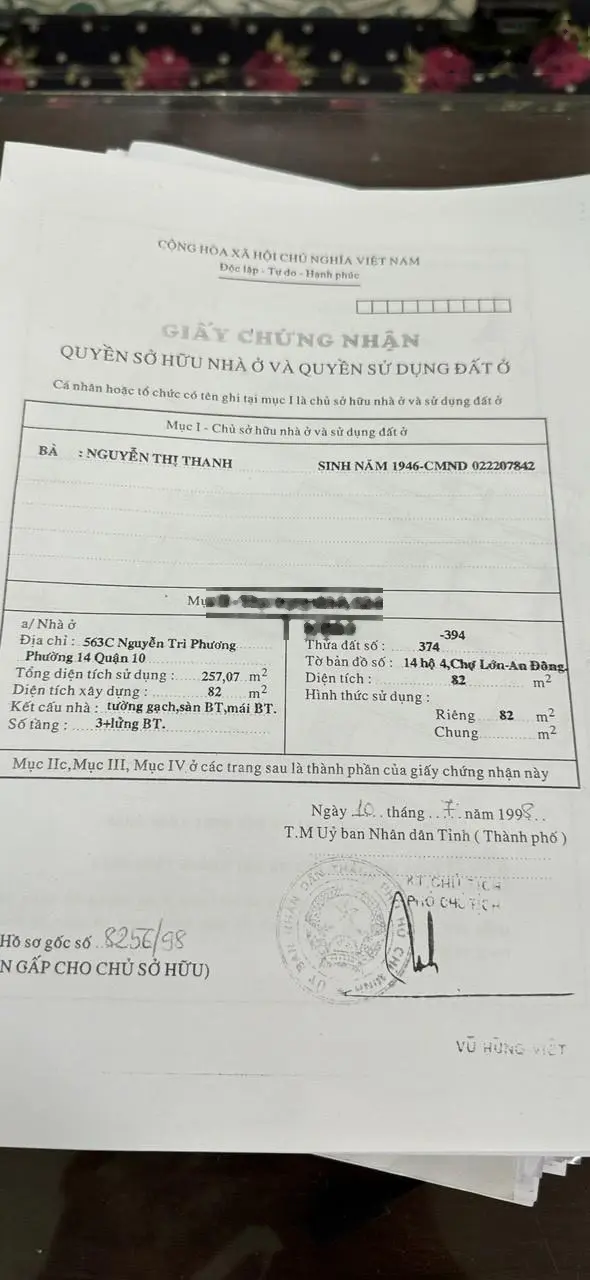 Bán nhà mặt tiền 75 thành thái, phường 14, quận 10