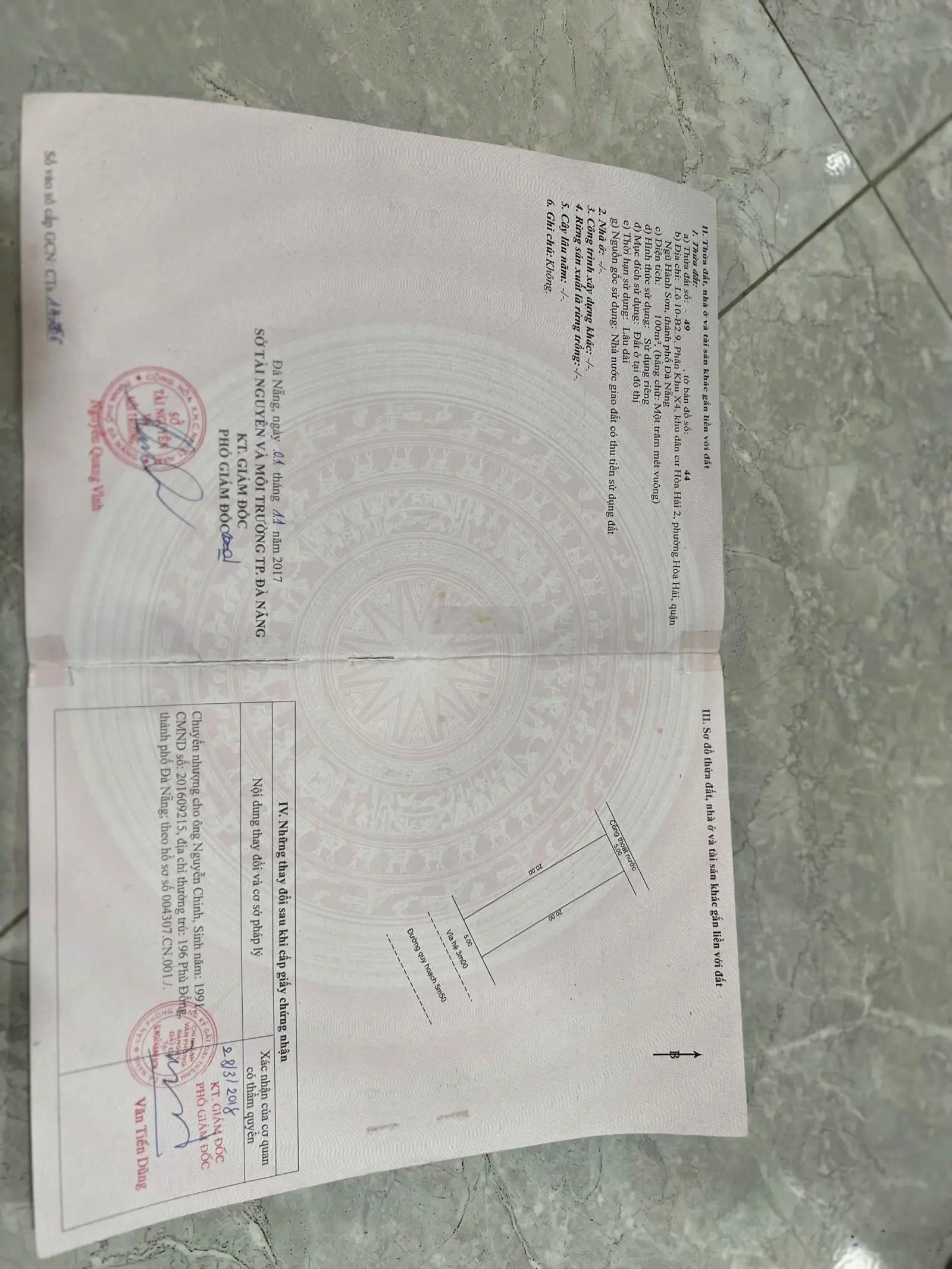 CHÍNH CHỦ cần bán Lô đất Thổ sơn 2. Khu sơn Thủy - phường Hòa Hải. Đường 5m5. Sạch đẹp. 2 tỷ 790