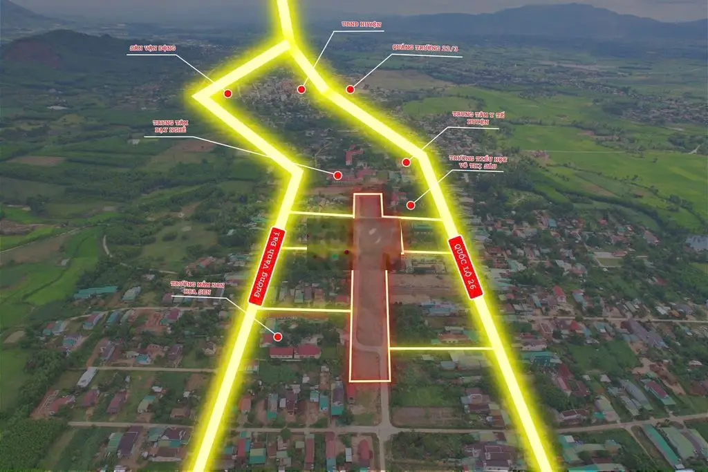 Bán đất giá rẻ ở trung tâm TT M'ĐRẮK Đắk Lắk giáp QL 26
