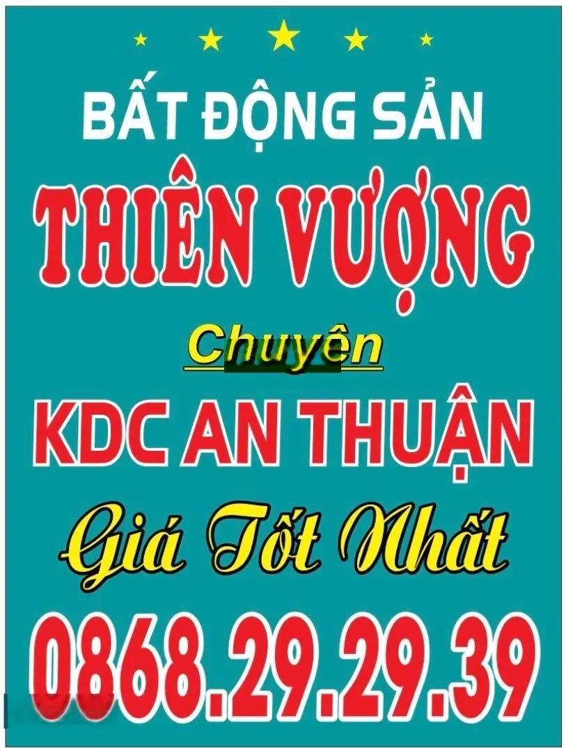 Bán lô vị trí đẹp dân cư đông, không dính lỗi phong thuỷ hướng Nam gần bảo về Đông Á KDC An Thuận