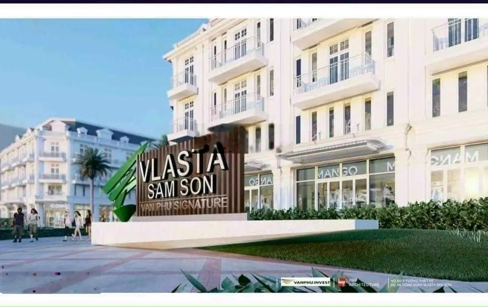 Bán căn shophouse/ liền kề Vlasta, ngay gần mặt biển Sầm Sơn. Sở hữu lâu dài. Giá từ 6,x tỷ