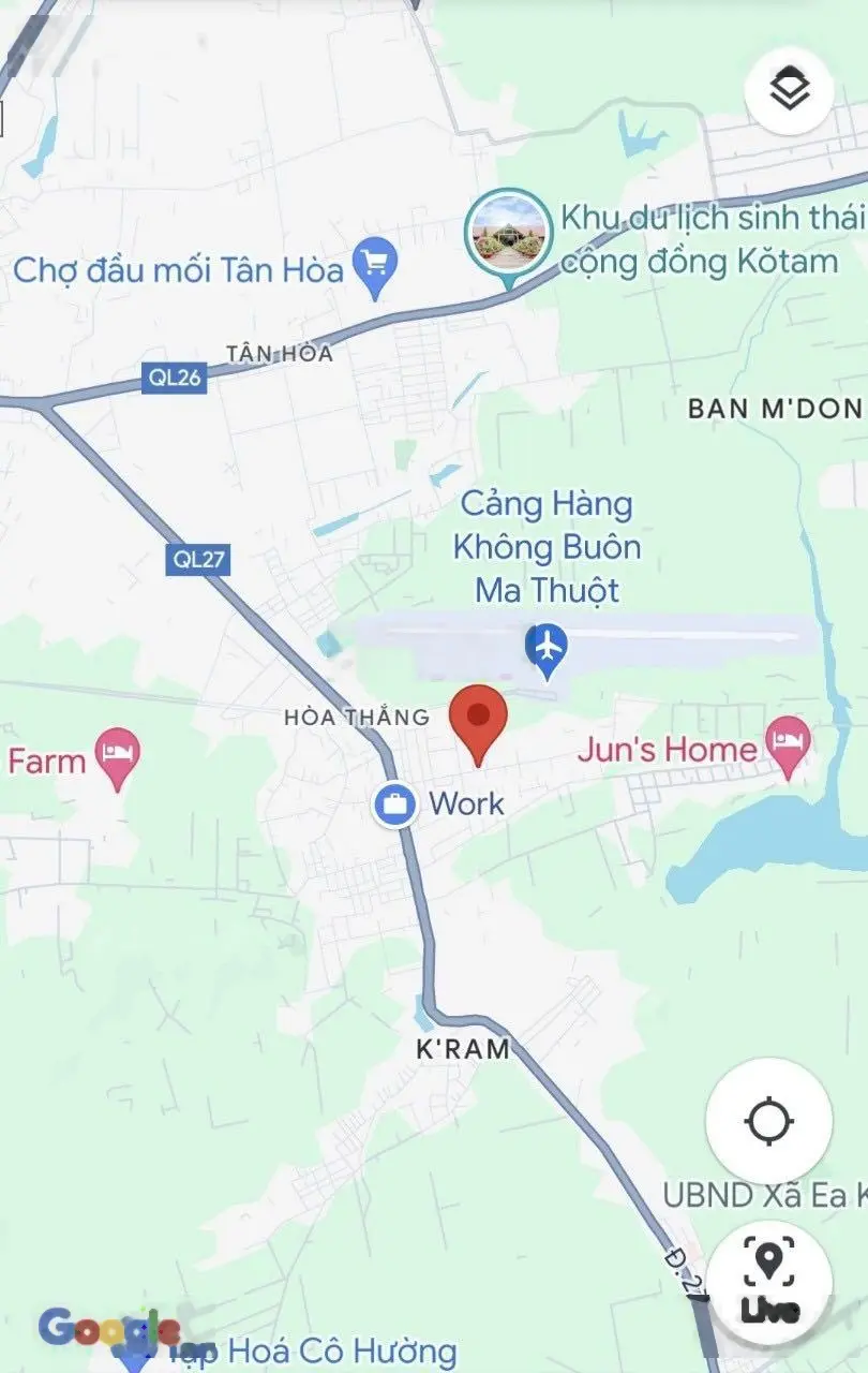 Bán đất đẹp xã Hoà Thắng hẻm Nguyễn Thái Bình