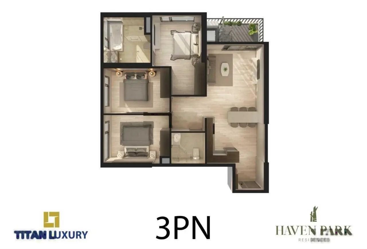 Bán căn 3PN 2WC Haven Park diện tích 86m2. Nhà full đồ đẹp, giá bán 4,1 tỷ bao phí, LH 0948 014 ***