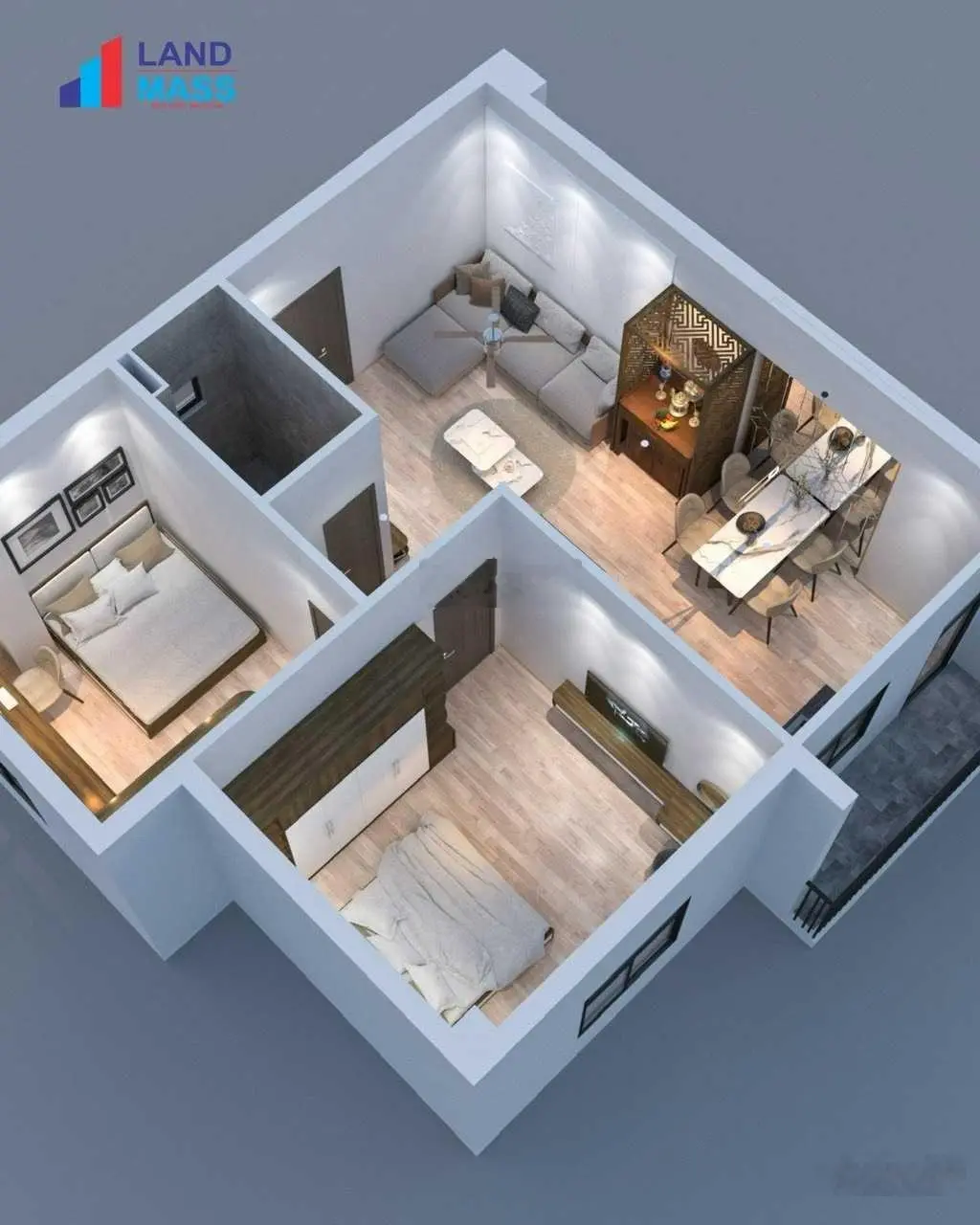 Bán căn hộ chung cư 2PN, 1VS tại thành phố Bắc Giang full giá chỉ 880 triệu