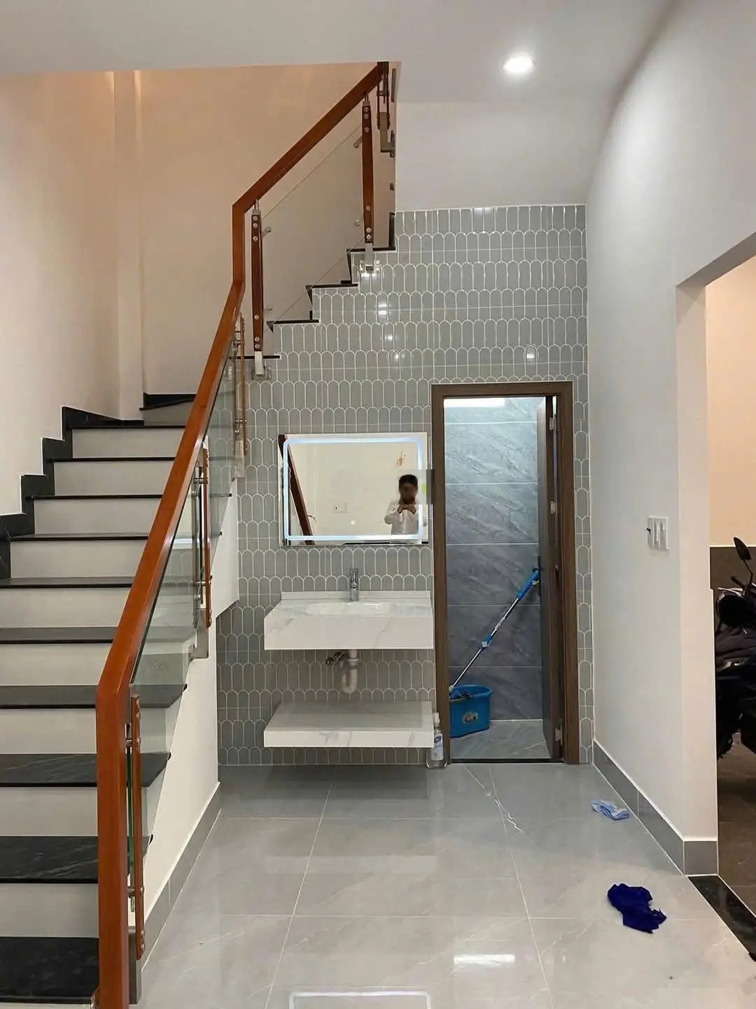 Nhà mới 1 trệt 1 lầu DT sử dụng 136m2 SHR hoàn công đủ Đường Tỉnh lộ 2, Tân Phú Trung giá 2 tỷ 7