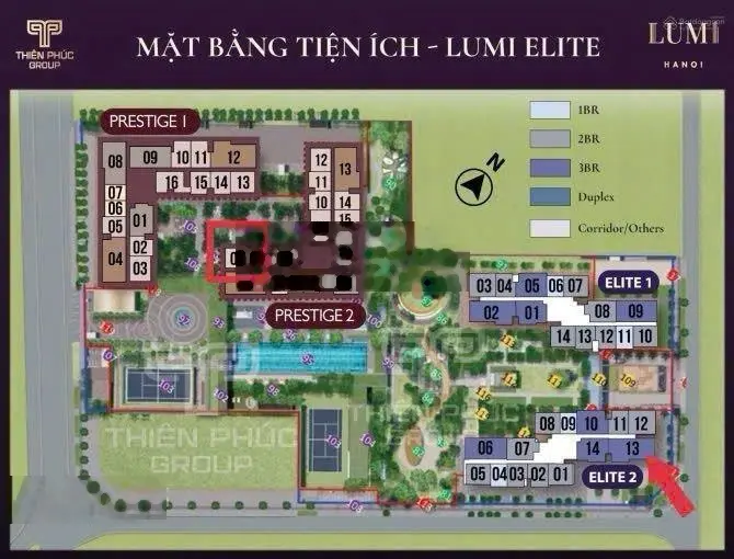 Siêu phẩm duy nhất tại Lumi Hanoi, 4,95 tỷ VND, 62m2, 2PN + 2 WC/PT LH 0786 598 ***