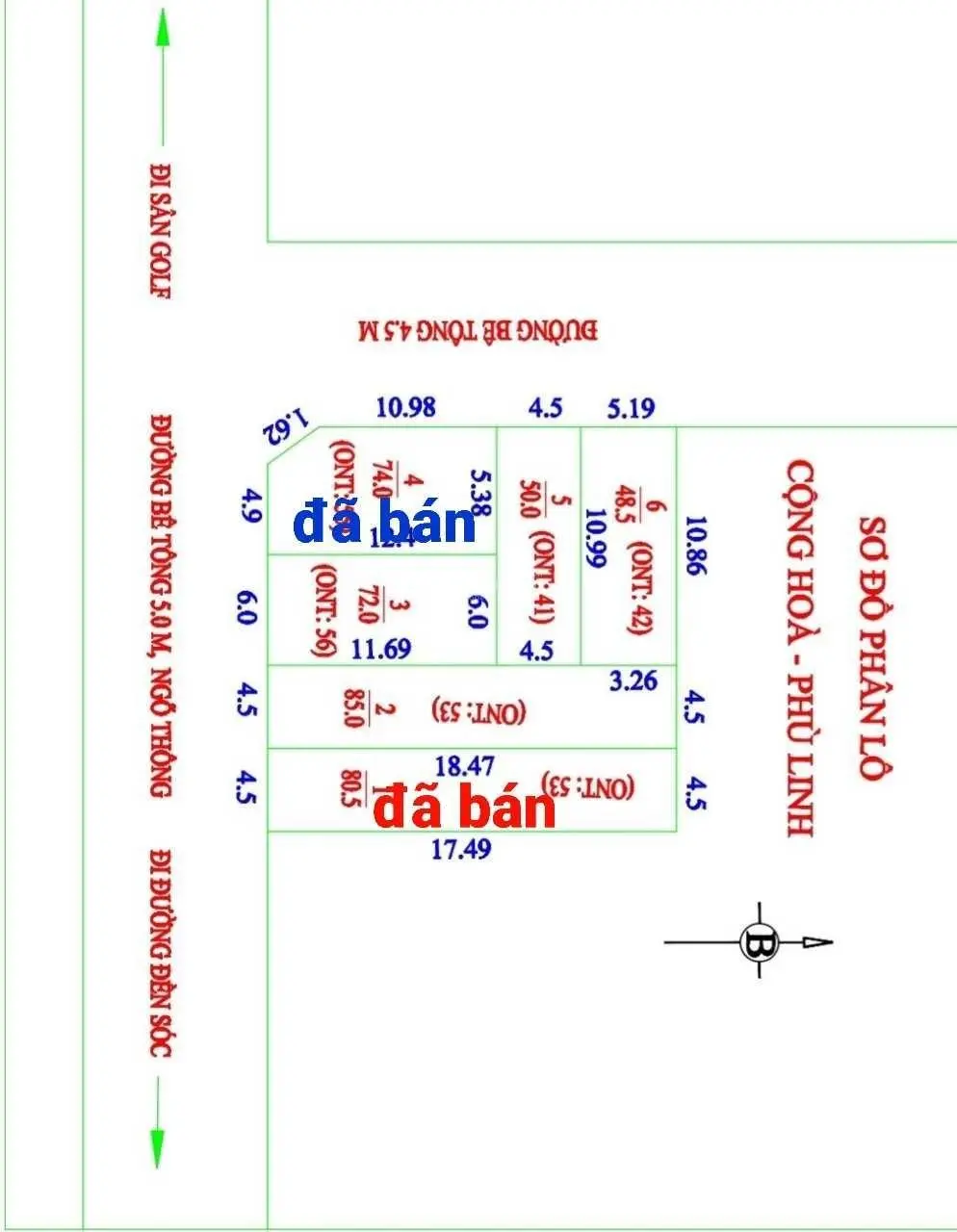 Bán đất tại Phù Linh, Sóc Sơn. Diện tích 50m2, giá 600 triệu