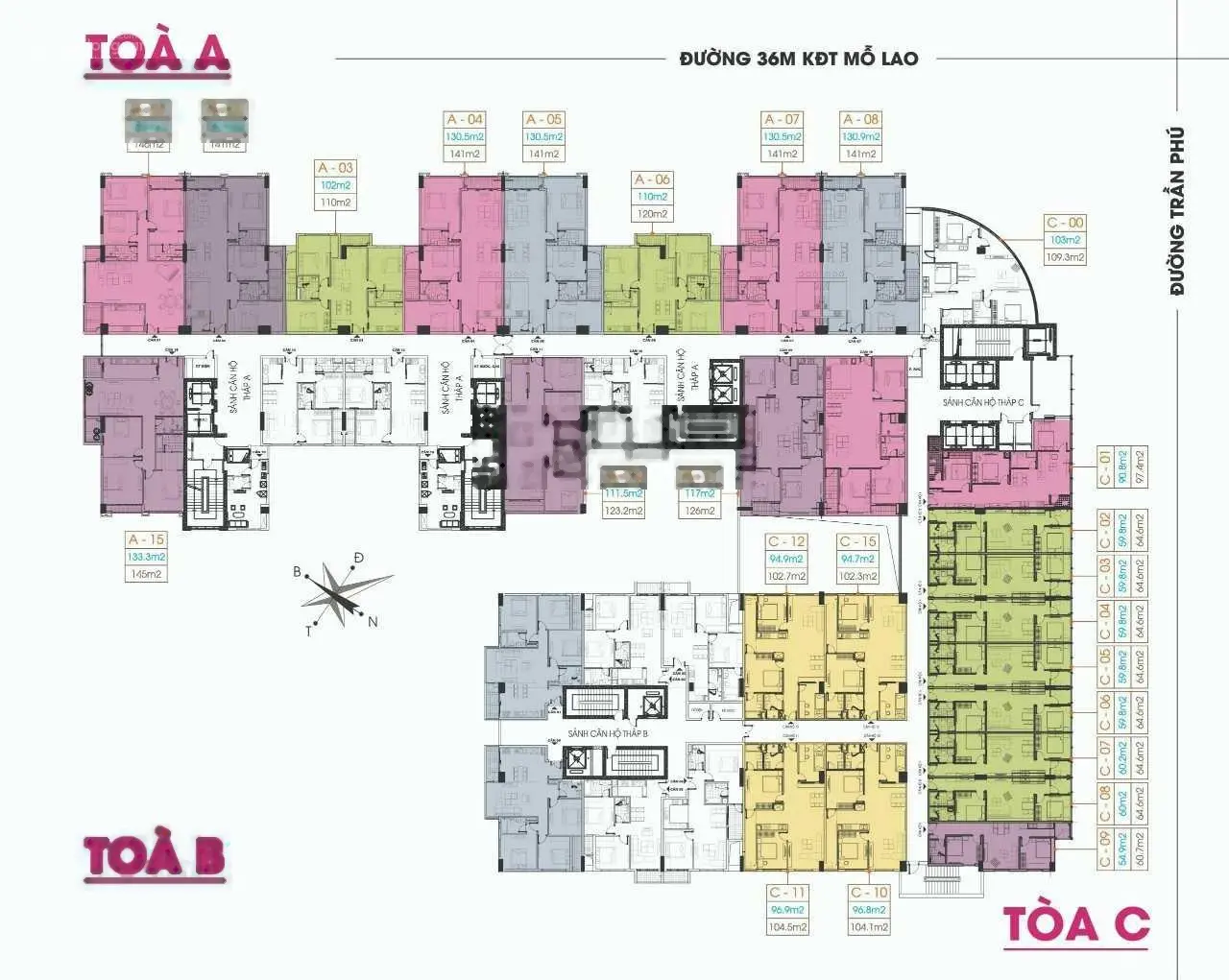 CĐT ra hàng căn 3 ngủ 130m2, tòa A, DA Hồ Gươm 102 Trần Phú, giá tốt. LH: 0912 824 ***