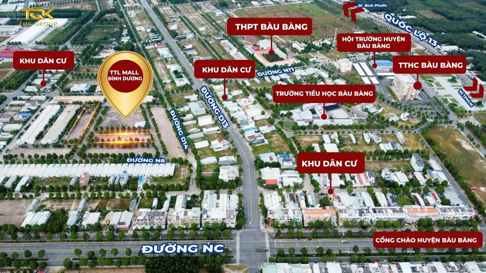 Sở hữu đất nền TTL Mall ngay TTHC Bàu Bàng chỉ với 295 triệu