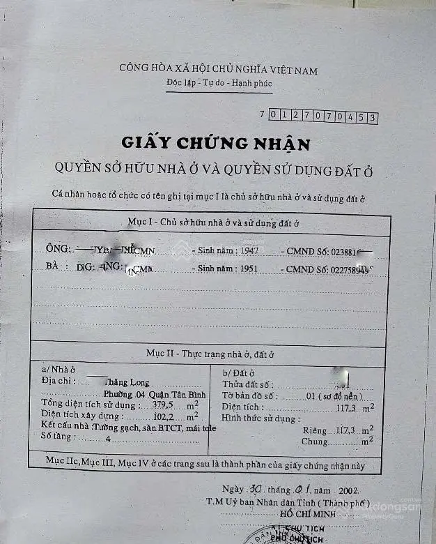 CẦN BÁN GẤP CĂN NHÀ 4tầng.Nhà 2MT THĂNG LONG (trước sau)p4-tân bình. GIÁ CỰC RẺ .chưa được 220tr/m2