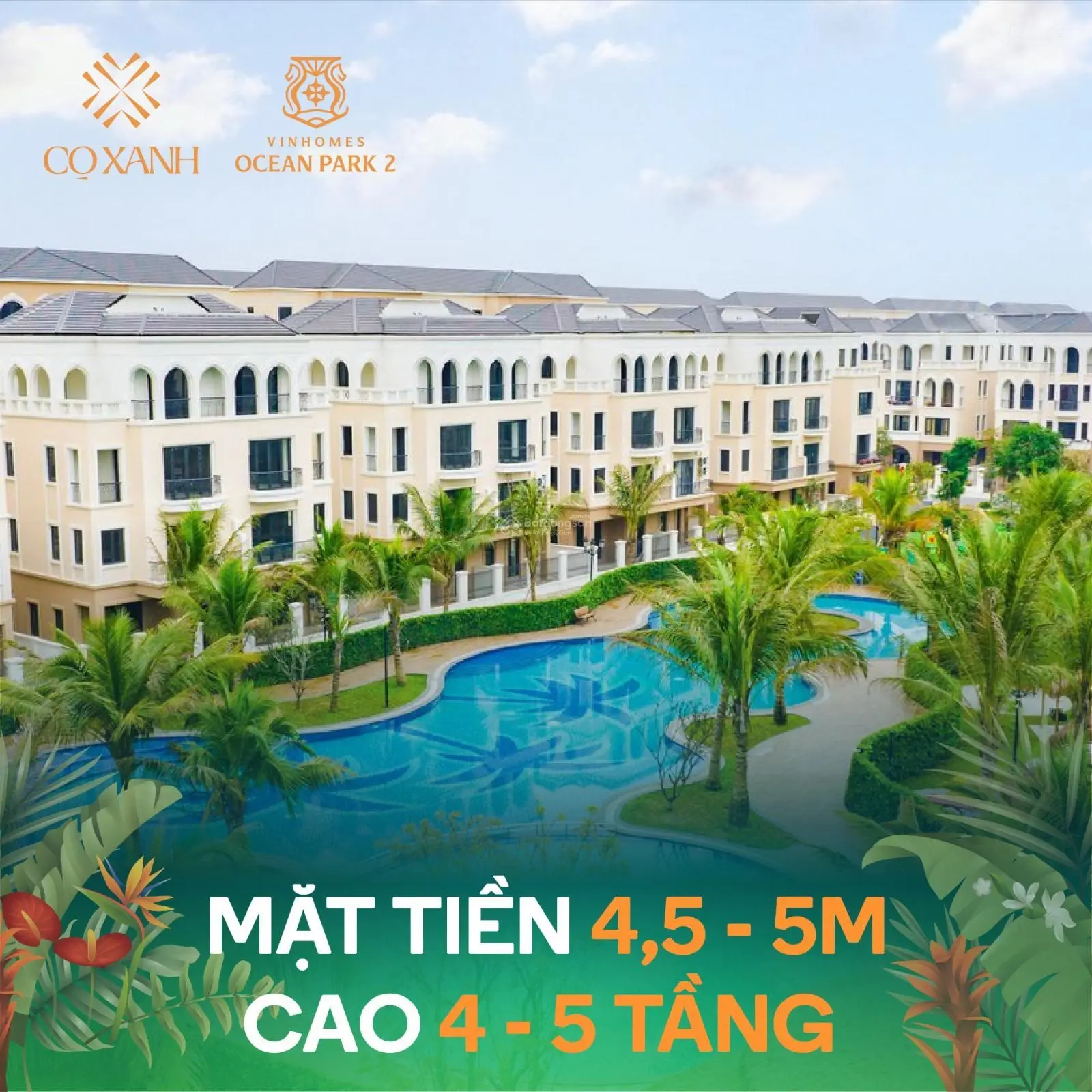 Cắt lỗ biệt thự tứ lập Cọ Xanh, 13.3 tỷ - Vinhomes Ocean Park 2, giá tốt nhất thị trường!