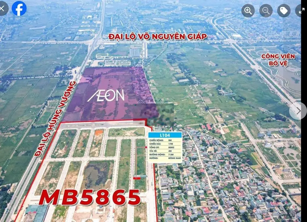 Đất Sổ đỏ trung tâm TP. Thanh Hóa, giá 13 triệu/m2, diện tích ~ 400m2