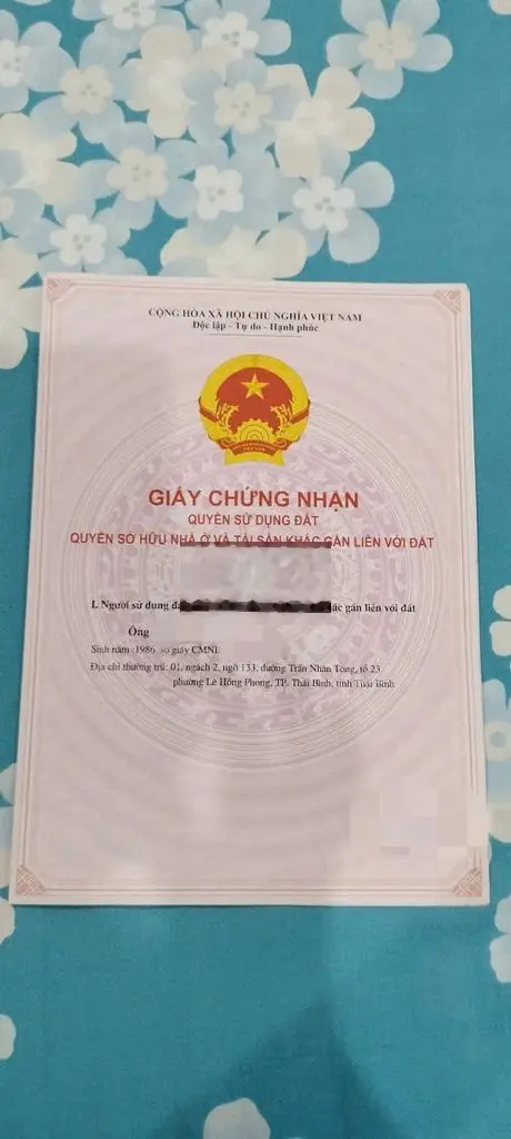Đất thổ cư có sổ đỏ 53m2 đường Trần Nhân Tông, TP Thái Bình
