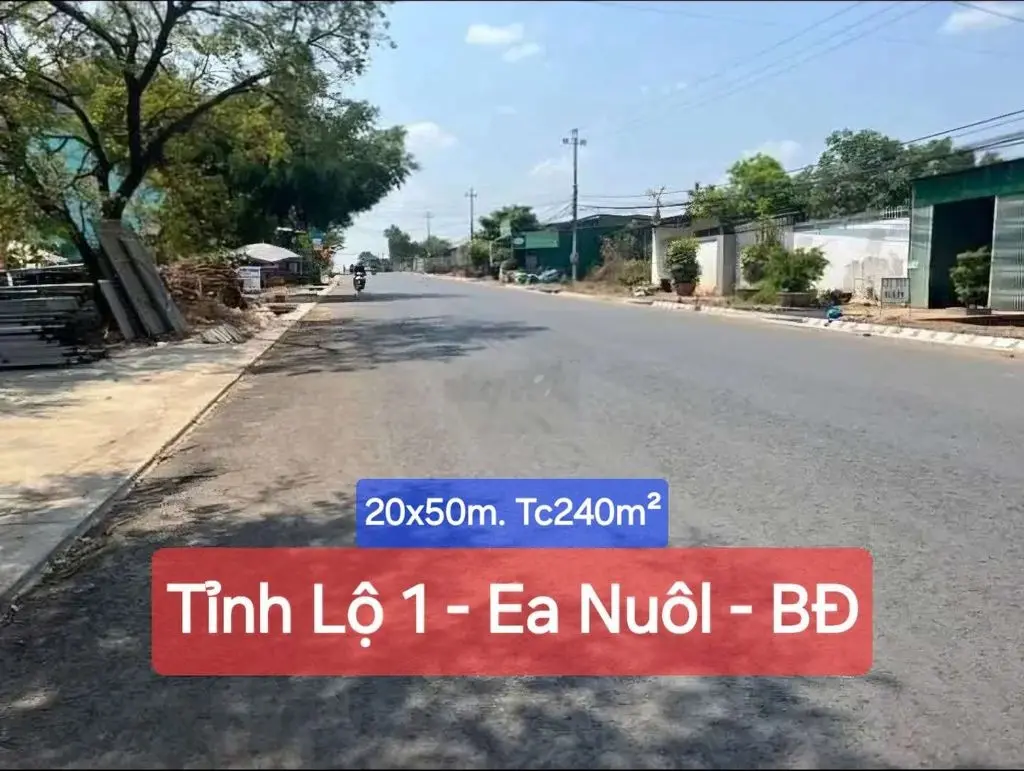 Lô đường Nhựa - 20x50m. Tc240m². Có bán lẻ 399tr/lô 5x50m