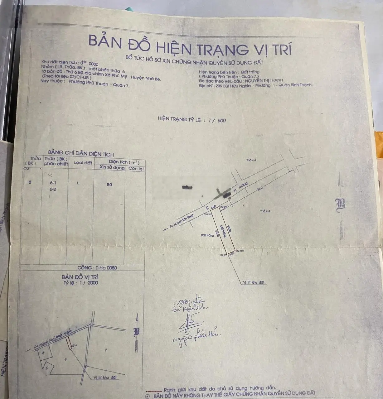 Chính chủ bán nhà 83,2m2 hẻm chính 1135 Huỳnh Tấn Phát Quận 7