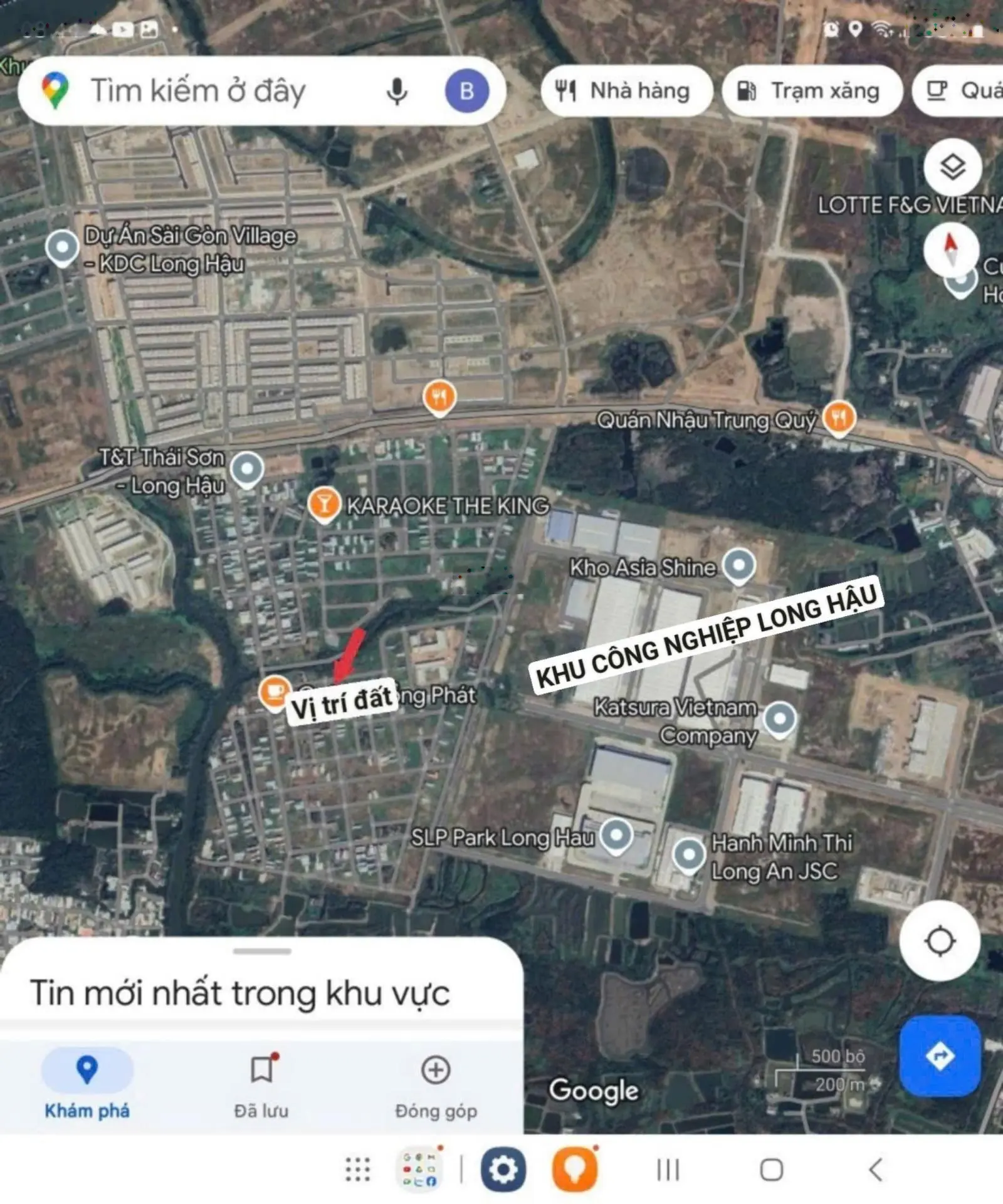 Bán đất nền dt 100m2(5x20) đường số 10 rộng 13m giá 2,15ty khu dân cư thái sơn long hậu cần giuộc