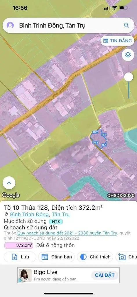 Đất thổ 350m2, 600tr hết đất