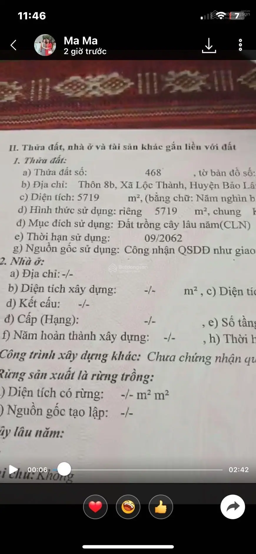 Lộc Thành, Bảo Lộc, Lâm Đồng , 6000m2 , chỉ nhỉnh 2t