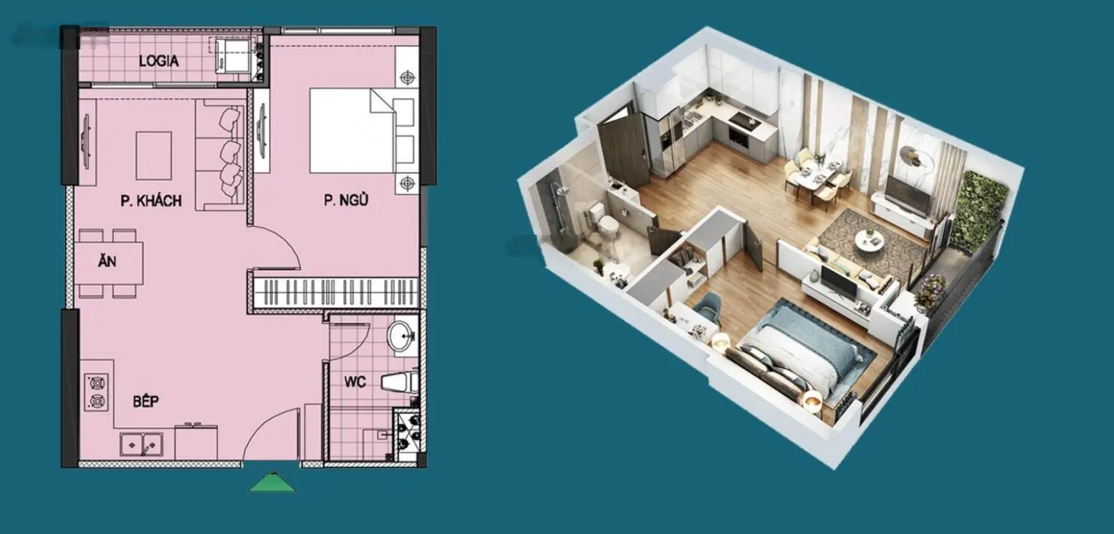 Mình bán căn hộ The Sakura tại Vinhomes Smart, 43m2, 1 phòng ngủ, hướng Đông Nam, giá chỉ 2,4 tỷ