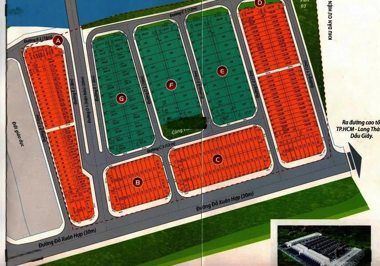 Bán đất BT dự án tại KDC Hoàng Anh Minh Tuấn, một sẹc Đỗ Xuân Hợp đối diện The Global City