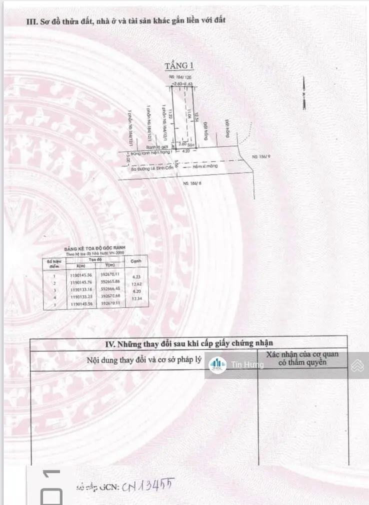 Bán nhà hẻm 4m 184/ Lê Đình Cẩn, P. Tân Tạo, 4.2 x 12m, nhà nát, 3.6 tỷ.