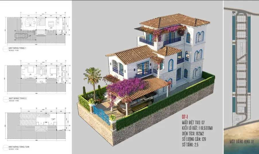 Bán gấp 1,8 tỷ căn dãy B hướng đông nam, diện tích 161,5m2, Gold Sand Hill Mũi Né