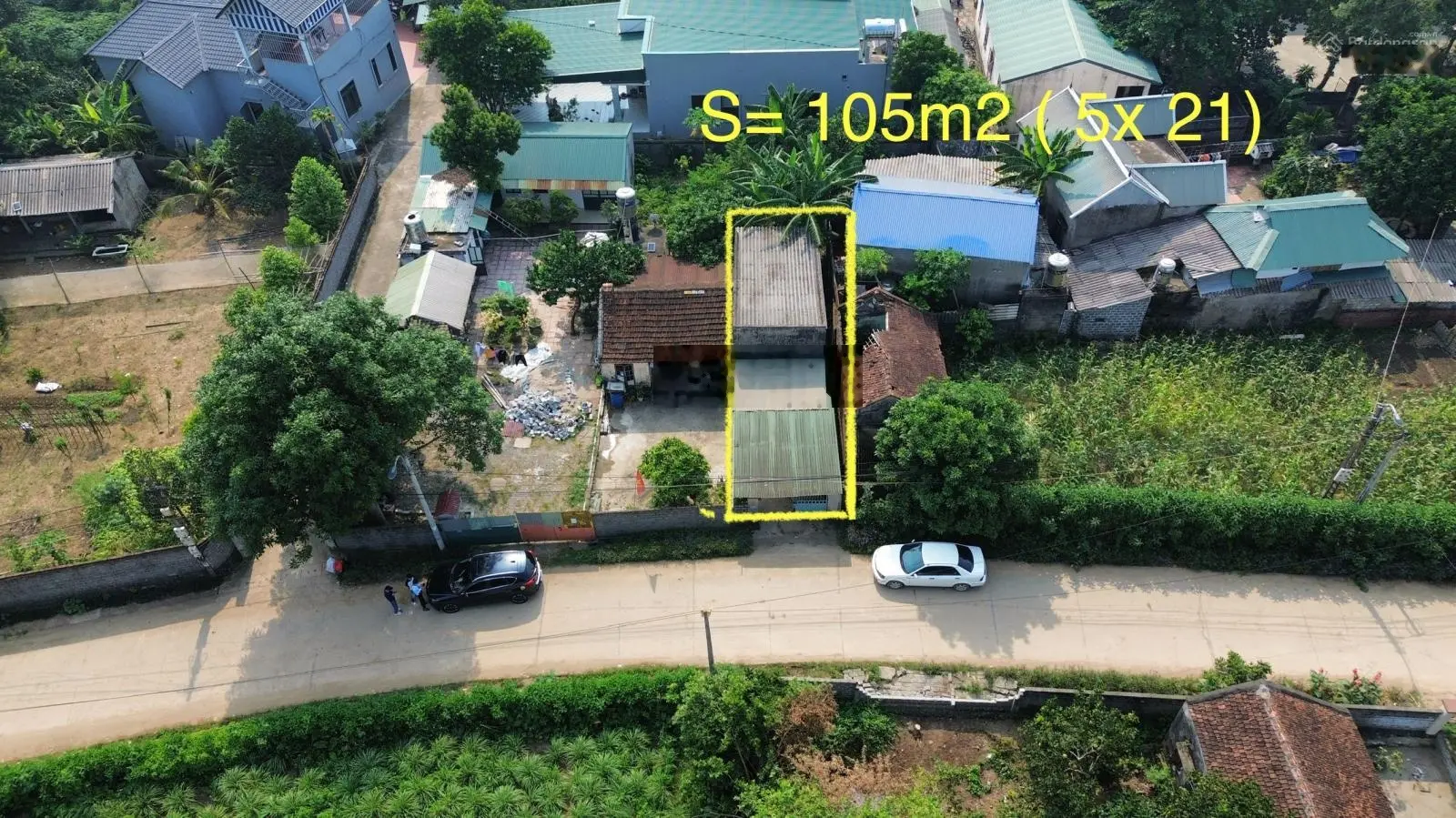 Cần Bán Lô Đất S=105m2 ( 5x21) Vuông Vắn- Sẵn nhà Cấp 4 Kiên Cố -Giá chỉ Nhỉnh 1tỷ :Tiện Ích đầy đủ