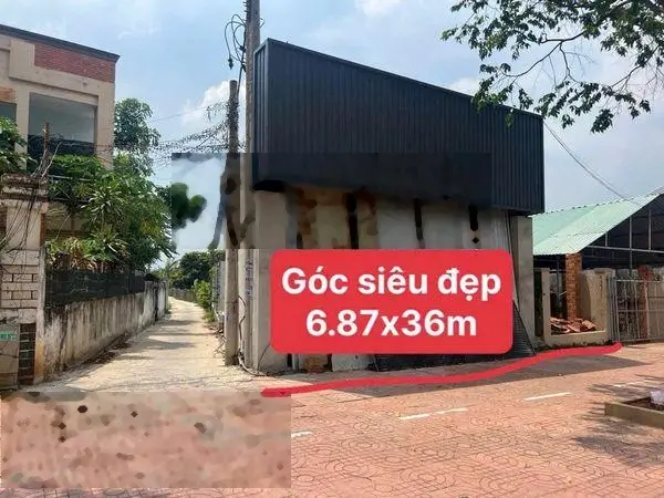 Góc 2 mặt tiền kinh doanh Võ Thị Sáu - TT Đất Đỏ - BRVT 239m2 ngang 6.8 x 36m
