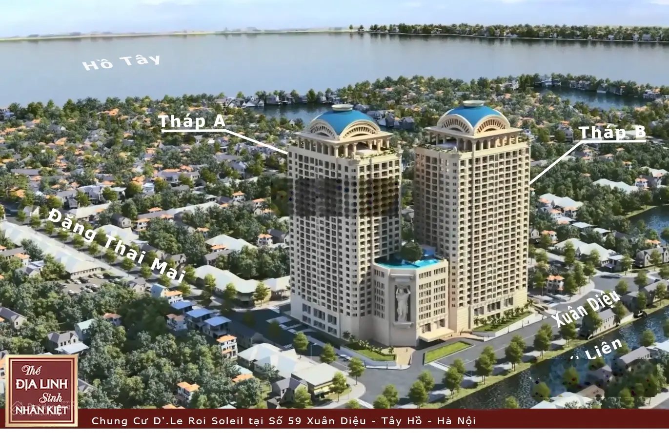 Siêu vip, view triệu đô đẹp nhất Hồ Tây, căn hộ 234m2 tòa D'. Le Roi Soleil số 2 Đặng Thai Mai
