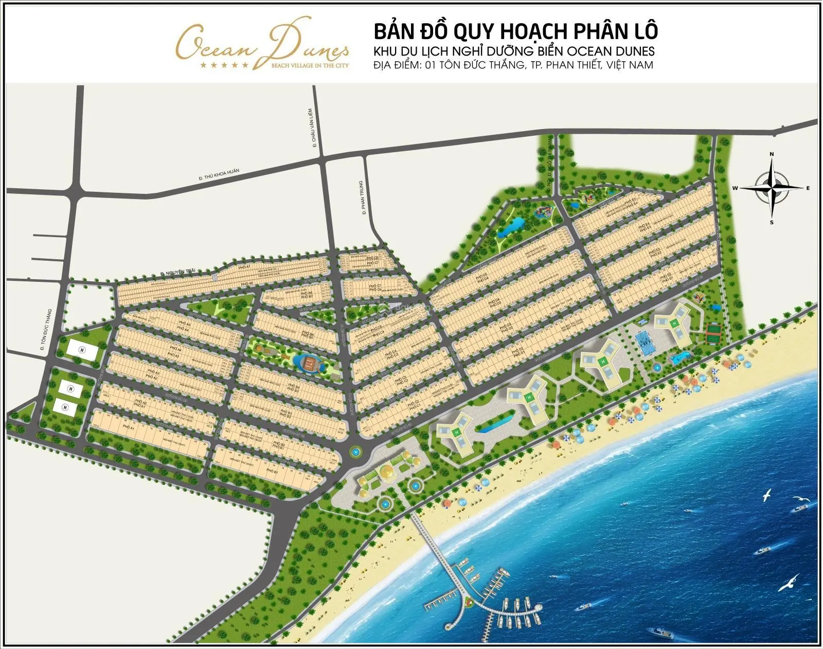 Bán đất Ocean Dunes Phố Biển Rạng Đông phường Phú Thuỷ TP Phan Thiết Sản phẩm đầu tư tháng 10