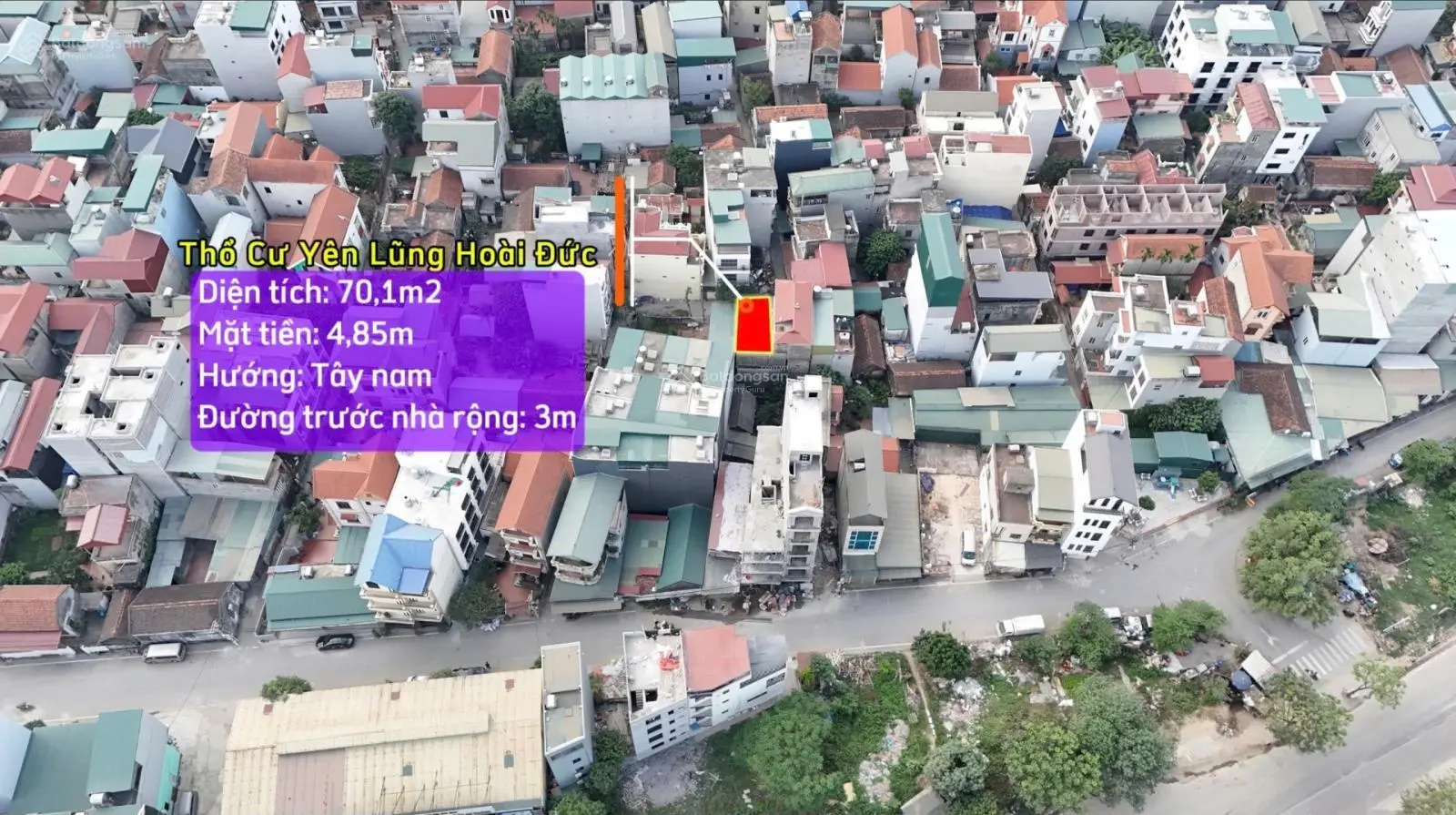 Chính chủ bán đất thổ cư tại đường Nam Yên Lũng - An Khánh - Hoài Đức, chỉ 85 triệu / m2, 70.1 m2