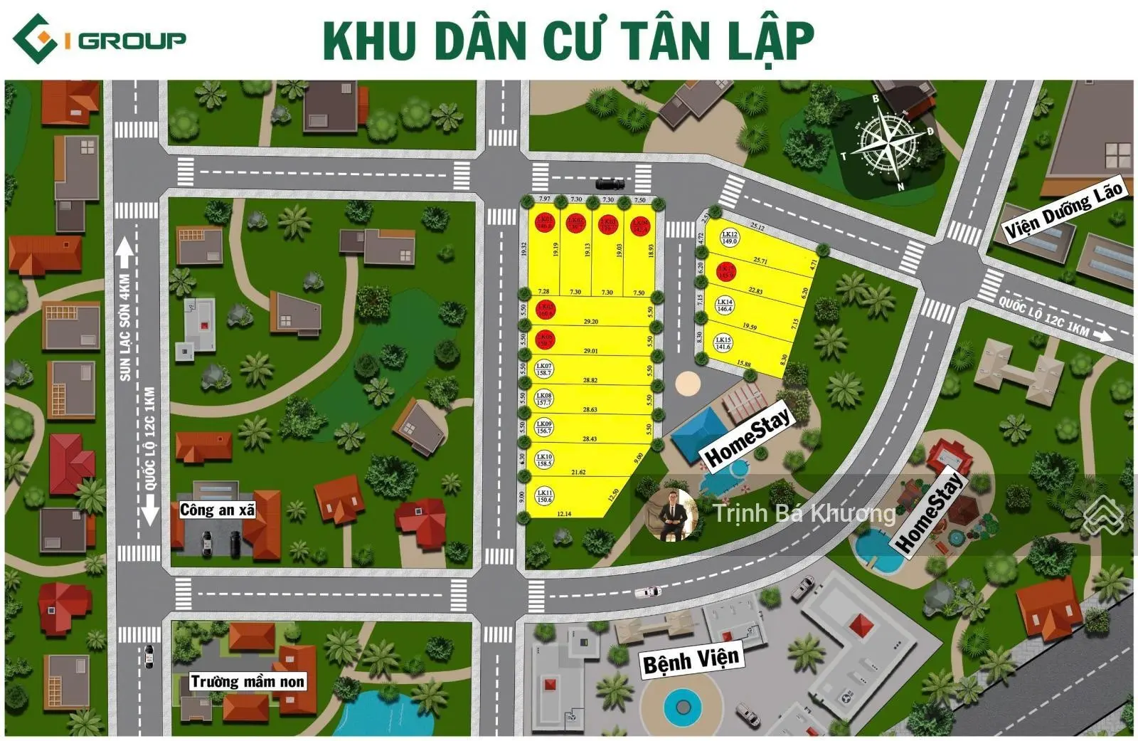 Bán đất 256tr có 150m2 full thổ cư gần biệt thự Sun Group