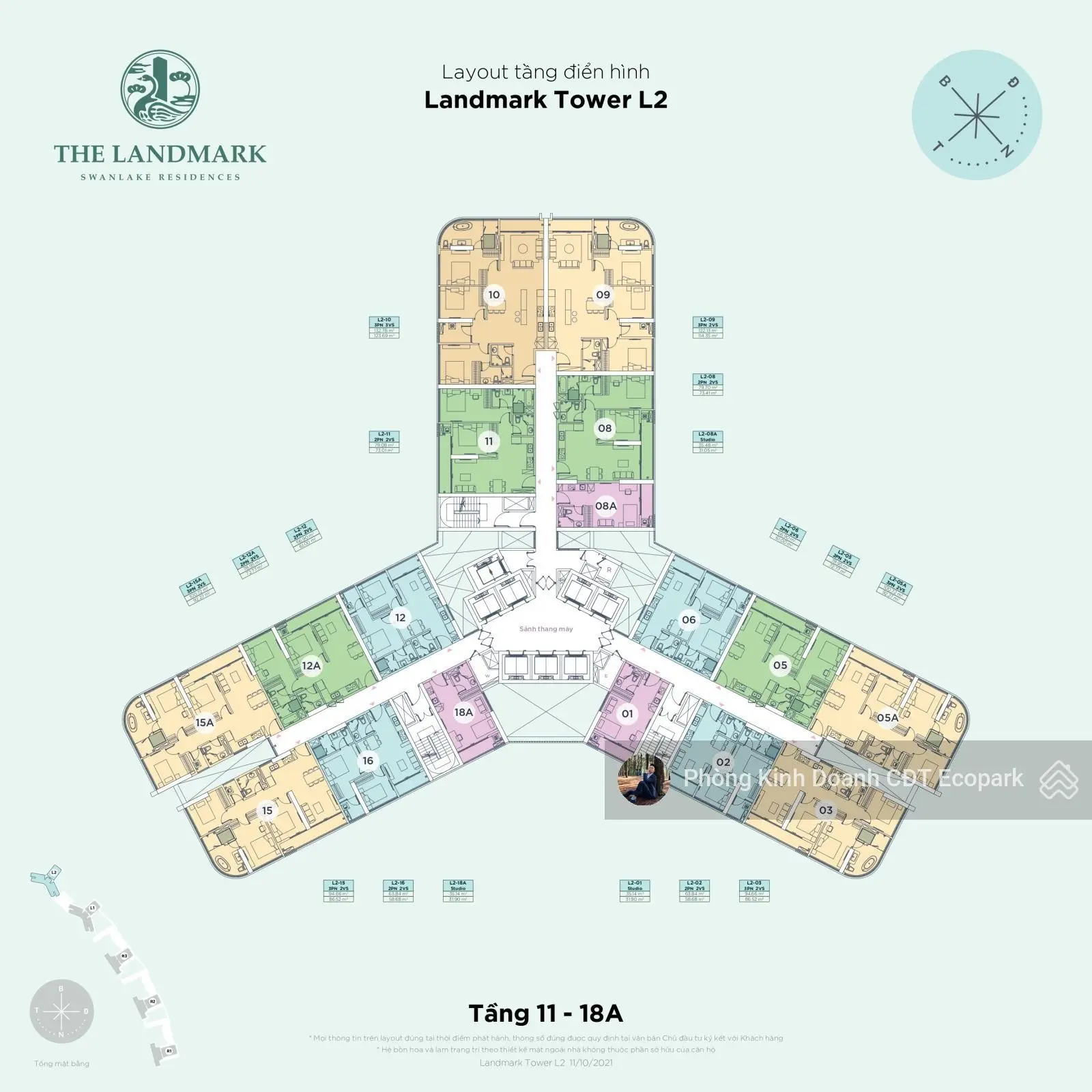 Bán căn 09 Landmark - 115m2 ban công ĐB - ĐN - giá 9,x tỷ bao thuế phí, LH 0918 114 ***