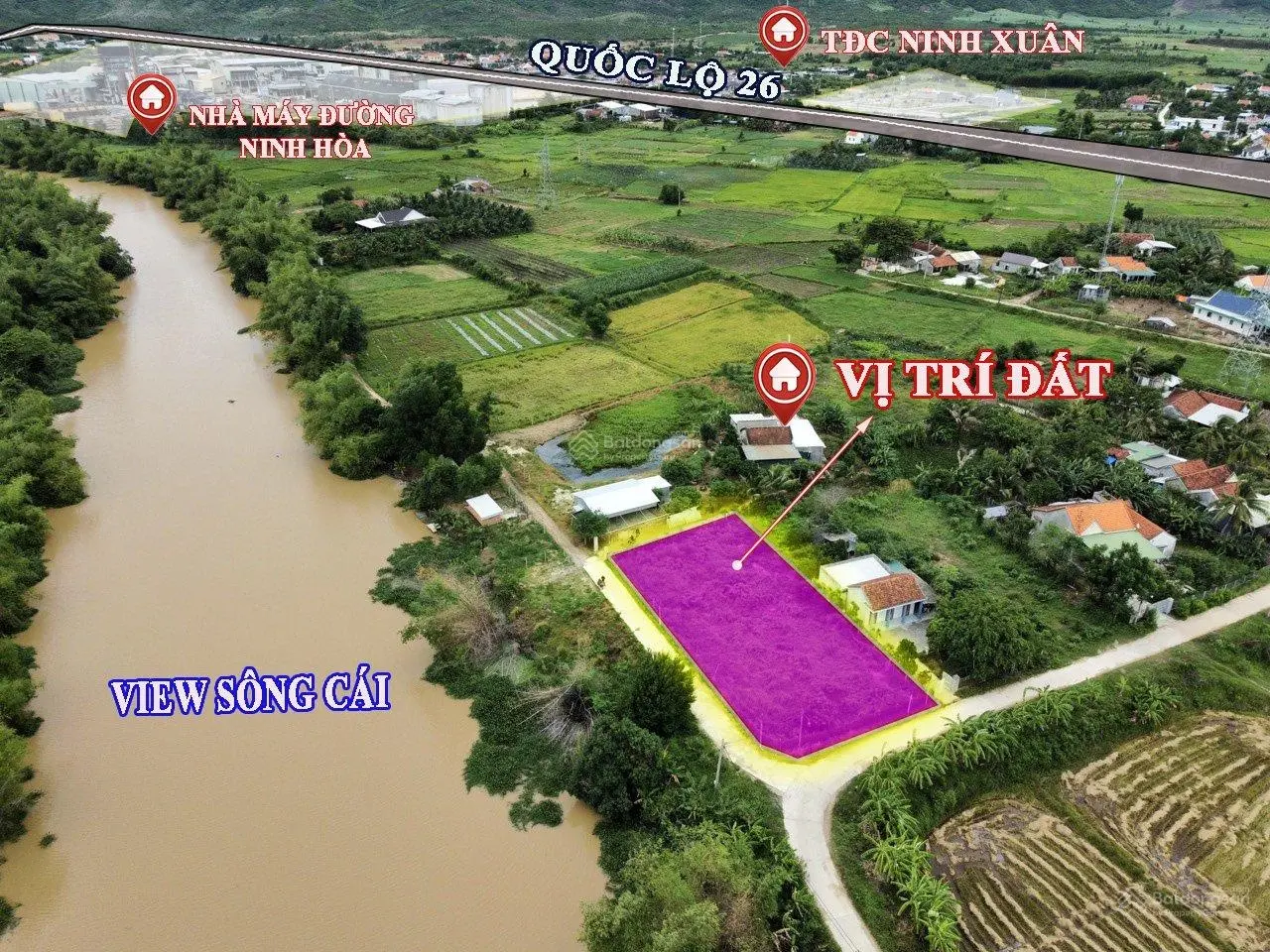 Đất rẻ full thổ tại xã Ninh Xuân - Ninh Hoà - Khánh Hoà - gần nút giao cao tốc Bắc Nam - QL26