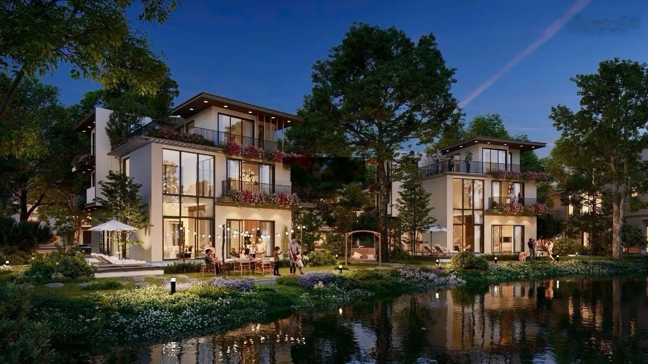 Dinh thự mặt sông Sài Gòn lớn nhất tại Đảo Hoa Eco Village giá chỉ 41tỷ785 LH: 0963 552 ***