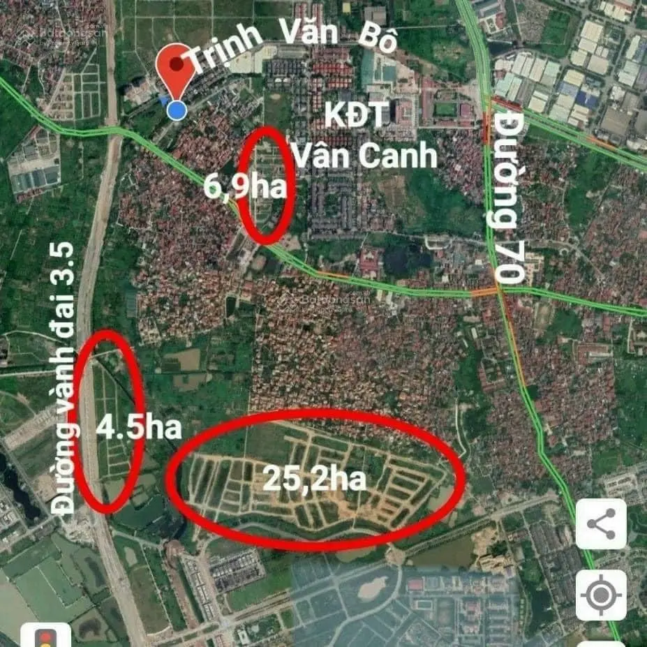 Bán đất dịch vụ Vân Canh khu 4,5ha; phân lô vỉa hè, 50m2, MT 5m, cạnh đường 3.5, LH 0977 126 ***